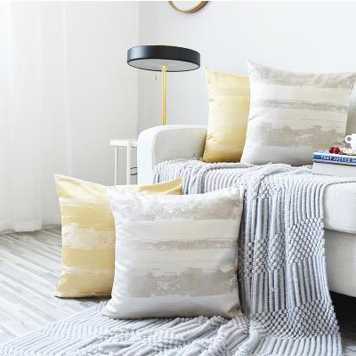 China Nordic Printed Living Room Simple Anti-static Sofa Throw Pillowcase Cushion Cover Decorative Square Style Rectangle Polyester for sale