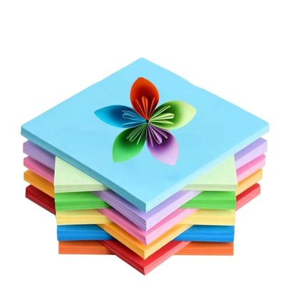 China China Wholesale 12*12cm Crane Paper Origami Folding Paper Handmade Children's Square Floral Paper Birthday Gift Set for sale