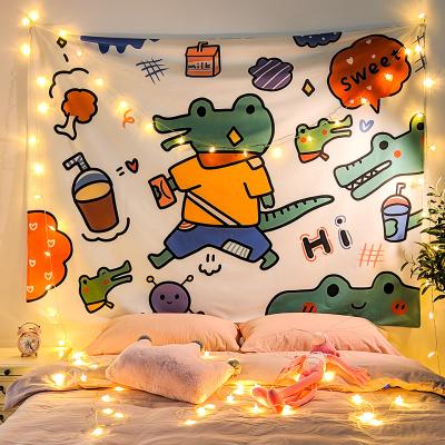 China Twill Girl Boy Cartoon Comic Design Customized Bedroom High Home Household Digital Printing Wall Hanging Tapestry for sale