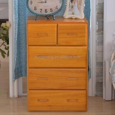 China Solid Wood Cherry 2+3 Sideboard Storage Cabinet 5 Drawer Dresser Chest for sale