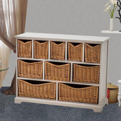 China 5 Drawer Display Cabinet WICKER CORN FURNITURE CORN FURNITURE CHEST STORAGE UNIT BASKET for sale