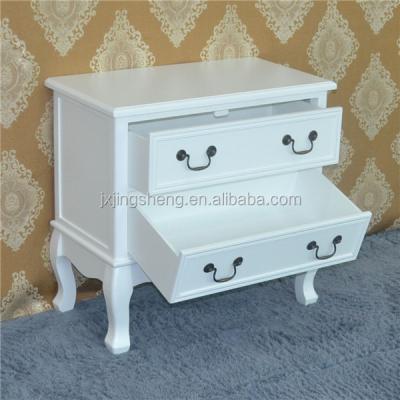 China White Solid Wood Drawer Storage French Antique Furniture Storage Cabinet Chest for sale