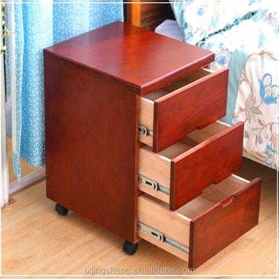 China American Nodic Style Home Furniture Walnut Color Three Drawer Storage Unit 3 Drawer Cabinet Chest for sale