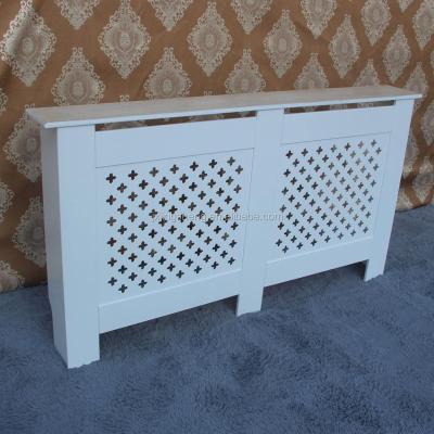 China Modern Design Home Furniture White Paint Solid Wood MDF Adjustable Radiator Cover for sale