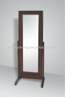 China Elegant and Beautiful Solid Wood Bedroom Dressing Mirror Standing Designs for sale