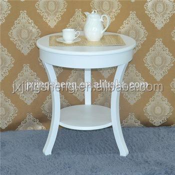 China Simple modern white painted wooden living room set layer1 MDF coffee table for sale