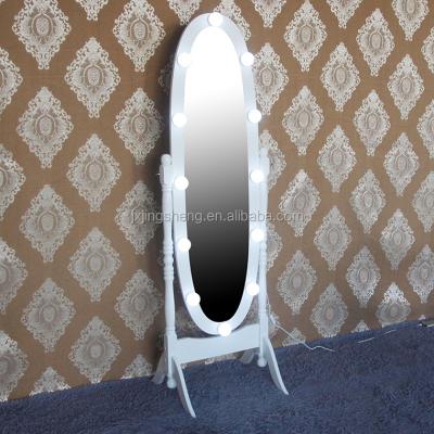 China Minimalist Simple Designs Hollywood Lighted Mirror Standing Adjustable Bedroom Furniture for sale