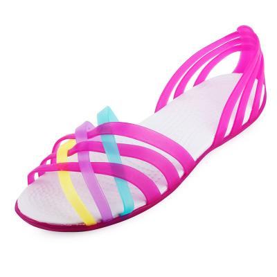 China Fashion trend sandals women 2022 new flat sandals Crystal Plastic Casual Sandals Women summer sand for sale