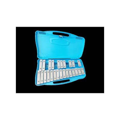 China Environmental Friendly High End Notes Toy Glockenspiel Percussion Silver Color New Blue List 25 Notes for sale