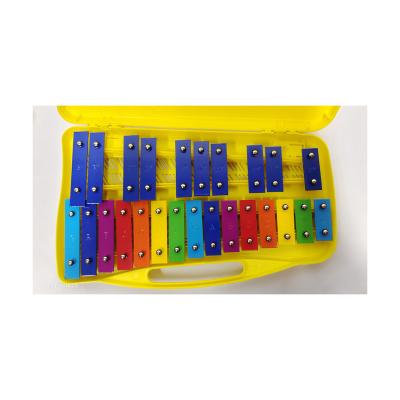 China Color Assorted Notes Cute Light Yellow 25 Keys Assorted Color Notes And Small Glockenspiel for sale