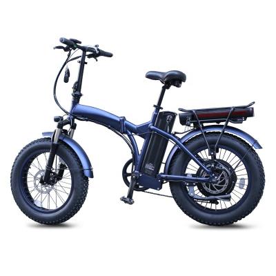 China Powerful Motor Aluminum Alloy Electric Folding Frame E Bike Aluminum Mountain Bike 48v 500w with Dual 13ah 15ah Battery for sale