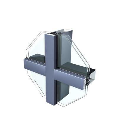 China Aluminum Glass Wall Curtain Wall Profile with Accessories for Istanbul for sale