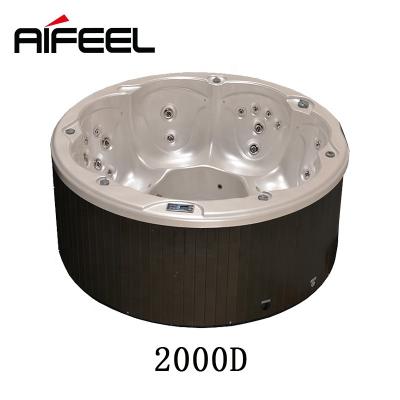 China Freestanding Acrylic Massage Soaking Economical Circular Massage Spa Round Hot Tub for sale