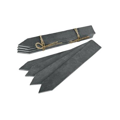 China Garden Plant Wholesale Price Handmade Decorative Arrow Shape Edge Garden Slate Plant 20*3cm Cut Black Label for sale