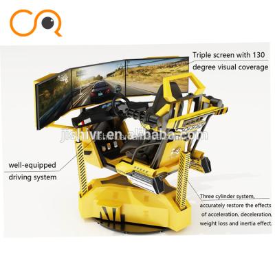 China 360 Degree Rotation VR Car Driving Simulator 3 Screen With VR Immersive Games en venta