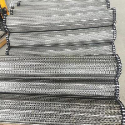 China Heat Resistant Flat Stainless Steel Cable Wire Mesh Conveyor Belt 21m Wide for sale