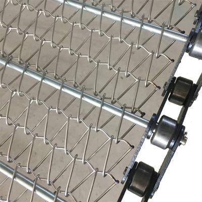 China Food Grade 304 Stainless Steel Chain Link Spiral Heat Resistant Wire Mesh Conveyor Belt for sale