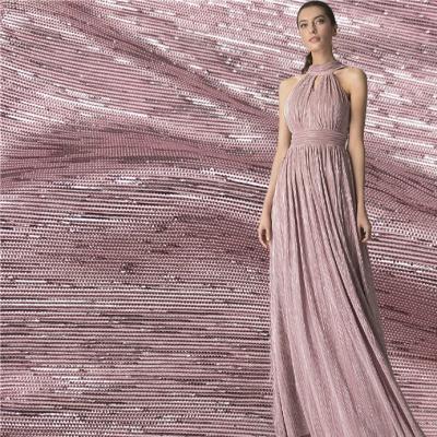 China Wholesale Fashion Metallic Two Tone Bright Metallic/Lurex Fabric Polyester Non-stretch Fabric Polyester Yarn Lurex Fabric for sale