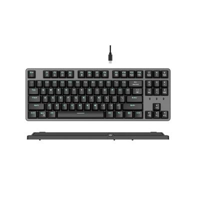 China ZL Plug & Play Teamwolf X77-2 Wired 87 Keys RED Computer USB LED Mechanical Gaming Keyboard for sale