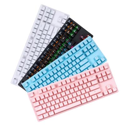 China Plug and Play ZL K-870 Latest 87 Keys RGB Computer PC Gaming Mechanical Keyboard Multimedia Gaming Keyboard for Professional Gamers for sale