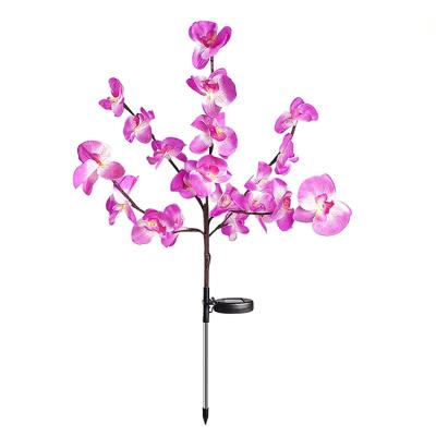 China China New Product Garden Flower Garden Solar Style Light Outdoor Decoration Solar Orchid Flower Lamp for sale