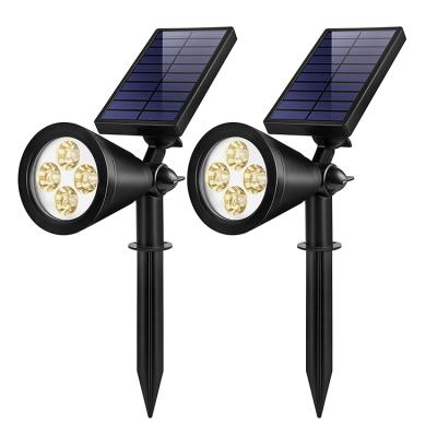 China 2021 Customs Top Best Bright Waterproof Outdoor Solar Powered Spotlight For Outdoor Garden Yard Landscape Lighting for sale