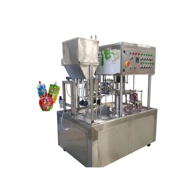 China Beverage Stand Up Bag Liquid Fill Machine Juice Spout Pouch Filling Capping Machines for sale