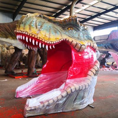 China Big animal museum main door DINOWORLD Fiber Glass Model indoor commercial amusement park, for sale