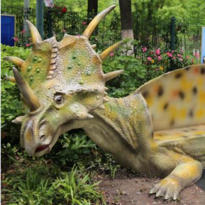 China Museum Factory Customized Fiberglass Iguanodon Dinosaur Bench for sale