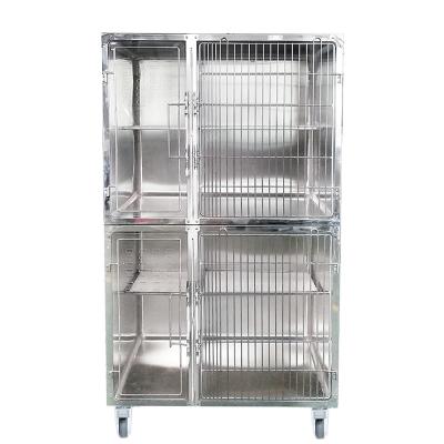 China Vet Clinic Hospital Medical Equipment ICU Stainless Steel Cages Vet Oxygen Cage For Dog Cat Vet Clinic for sale