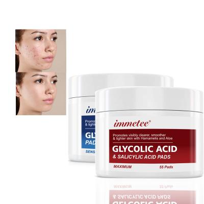 China Nourishes your skin. Anti Wrinkle Salicylic Acid Pads Antioxidant Whitening Glycolic Acid Pads Exfoliate Pad For Face Care for sale