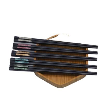 China Non-slip Durable Hotel Household Tableware Alloy Tableware Durable Japanese Chopsticks Wooden Chopsticks for sale