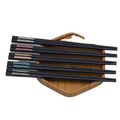 China Durable High Grade Heat Resistant Household Restaurant Hotel Restaurant Alloy Japanese Style Chopsticks for sale