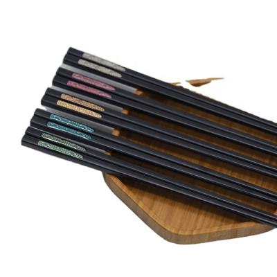 China Durable 10 Pair Non-Solid Wood Alloy Non-Slip Hotel Chopsticks High-end Chopsticks Household Sets for sale