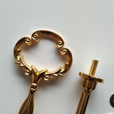 China 2 Tiers Gold Metal Handle Stand Hardware Home Decoration Viable Plate Pads CSH-005 for sale