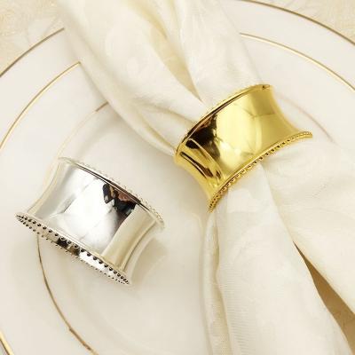 China NH-80 Gold Napkin Rings Matt Silver Stocked Napkin Rings for sale