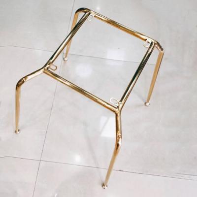 China Modern Chair Metal Leg Base Sofa Leg Frame Customize Brass Color Stainless Steel Furniture Legs for sale