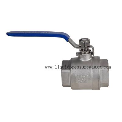 China 2 PC Full Port SS304 Ball Valve With Bule Handle 1/2 Inch NPT WOG1000 for sale