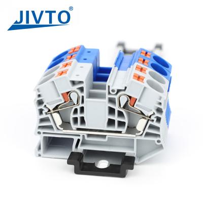 Chine PT16 Din Rail Push-In Terminal Block, 16mm² Electrical Feed-Through Cable Plug Screwless Terminal Strip Wire Connector à vendre