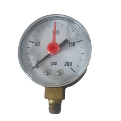 China Bourdon Tube 2.5in Dial General Pressure Gauges 200 Psi 1/8'' BSP for sale