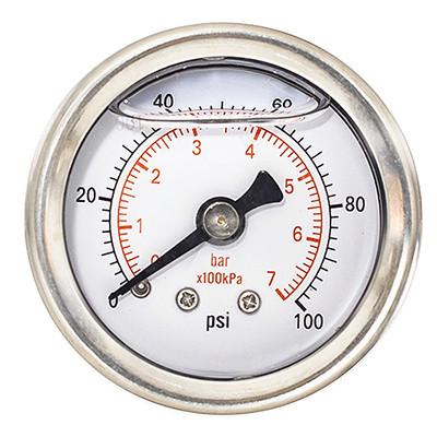 China 2.5'' 7 Kpa Vacuum Pressure Measurement 100Psi 1/4 BSPT Back Mount Gauge for sale