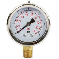 Cina Vuoto 90 PSI petrolio- del manometro di 63mm di 2,5