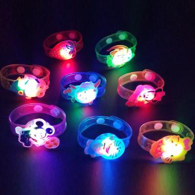 China Eco friendly Fashion Light-Up Toys Flashing Wrist Band Happy Luminous Hand Ring Led Bracelet Children Party Toy for sale