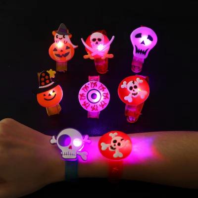 China LED Light-up Toys Wholesale Pumpkin Ghost Head Glow Halloween Jewelry Children's Toy Party Halloween Children's Gift Decoration for sale