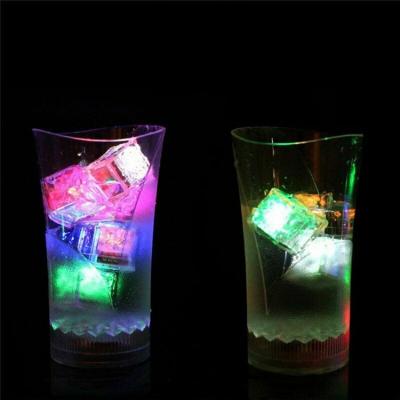 China 100% brand new and high quality Multiple Color Changing Cup Light Ice Cube LED Reusable Bar Club Flashing LED Ice Cubes Party Decoration for sale