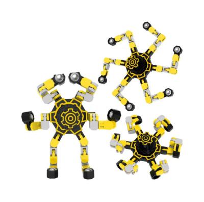 China Relieve Stress Anti-anxiety New Arrival Hot Sale Release Stress Educational Toys Fingertip Mechanical Gyroscope Transform Fingertip Spinner for sale