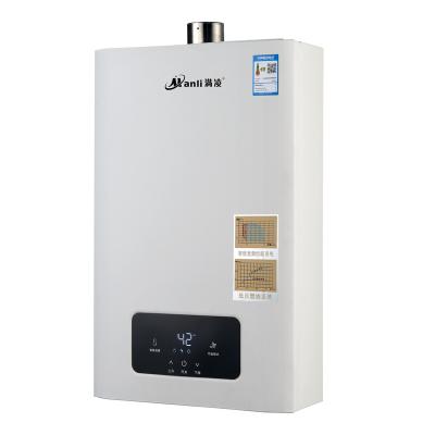 China Hotel 12L Panel Constant Temperature Digital Glass Gas Water Heater for sale