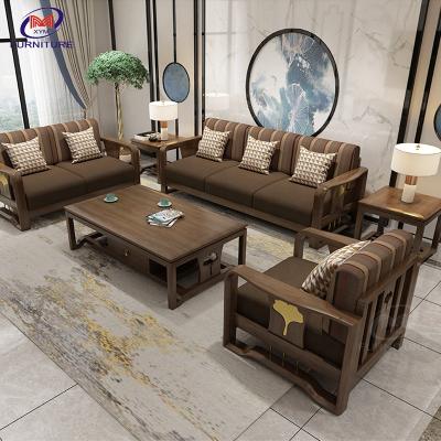 China Durable Simple American Luxury Baroque Living Room Furniture Vintage Solid Wood Sofa Set for sale