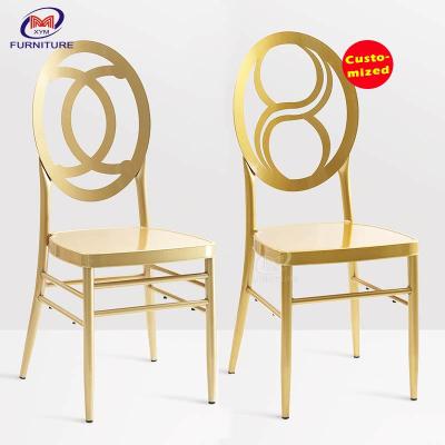 China Modern factory direct modern design wedding event gold metal chiavari chair for sale