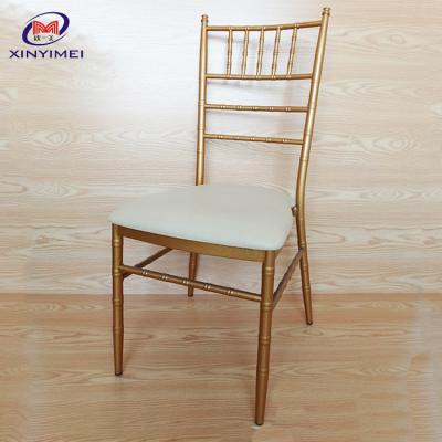 China Foshan modern factory good used export stacking wholesale metal chiavari chairs white for sale